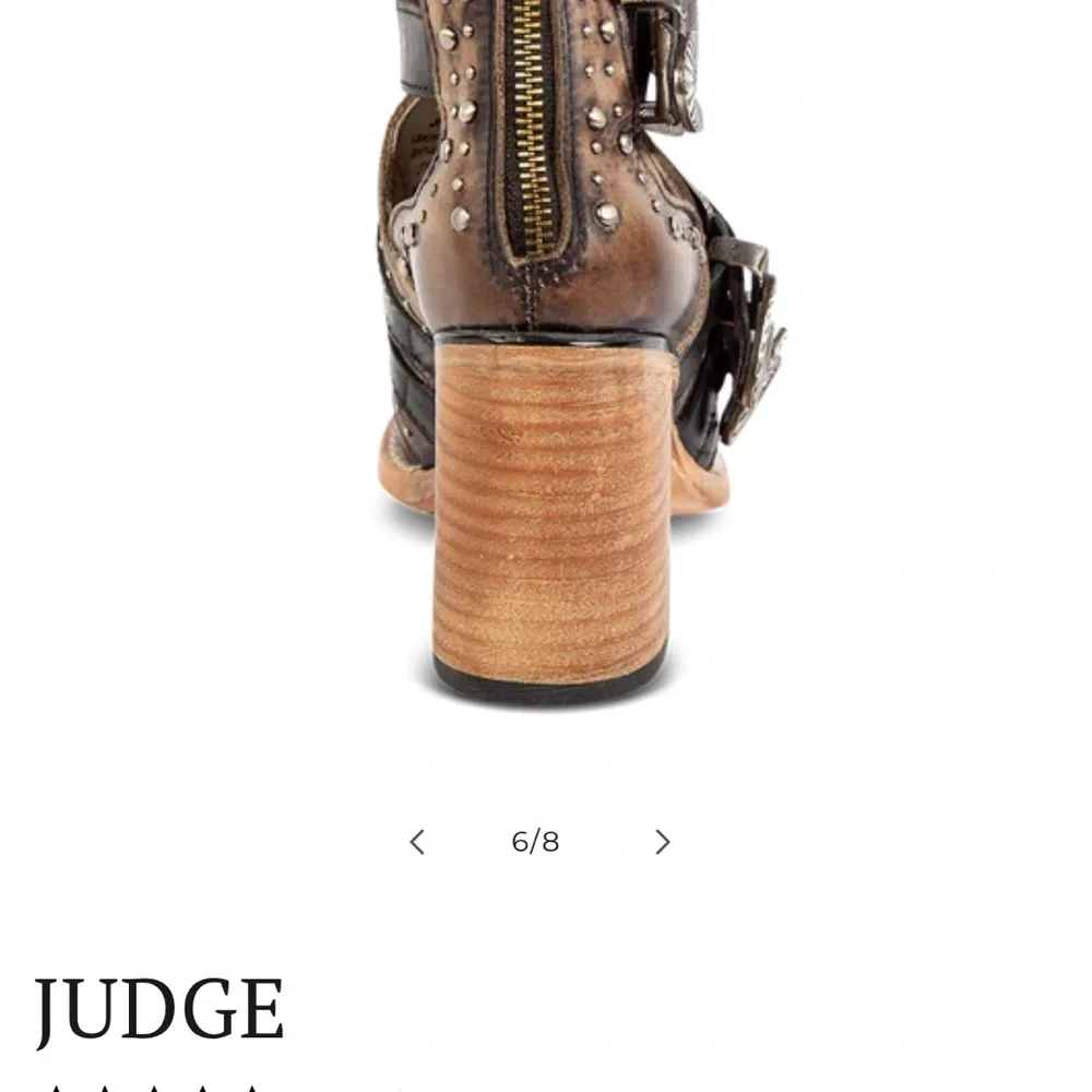 Freebird Black Heeled Boots with Strappy Design - Picture 4 of 9